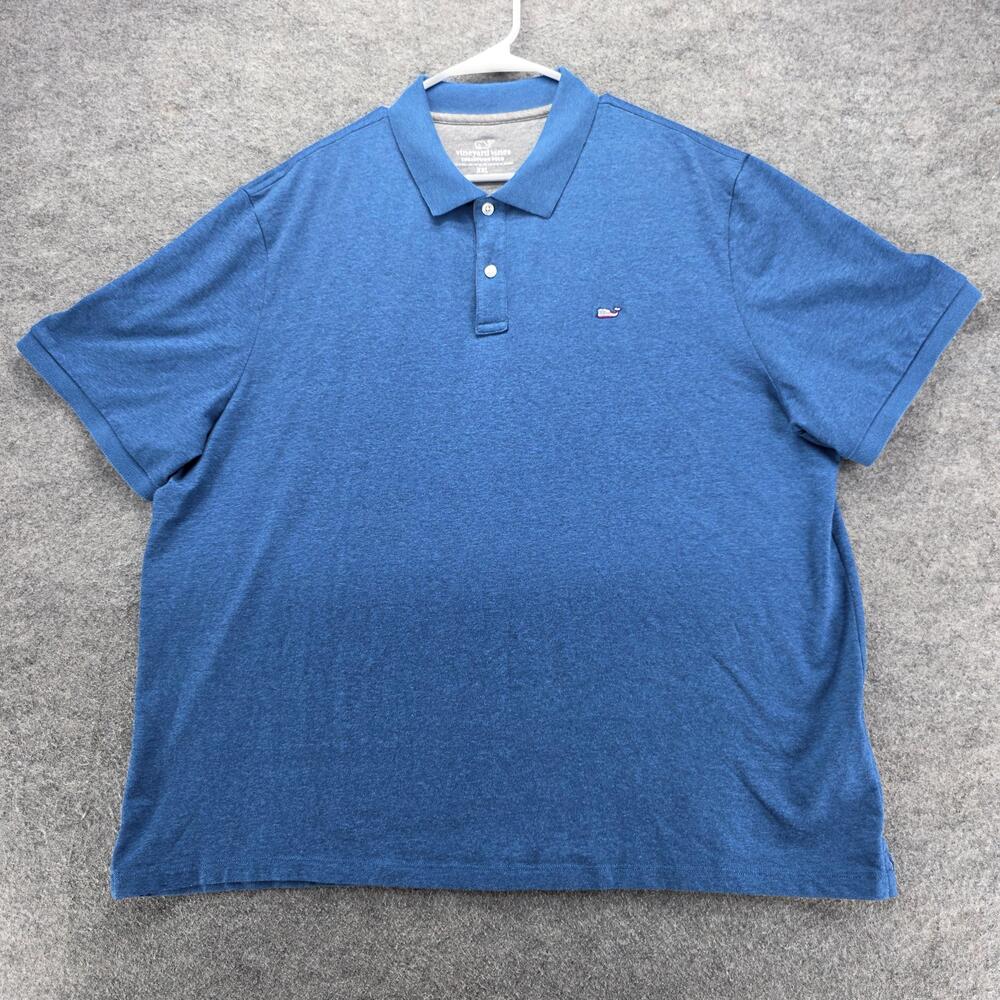 Vineyard Vines Polo Shirt Mens 2XL Edgartown Performance Whale USA Flag